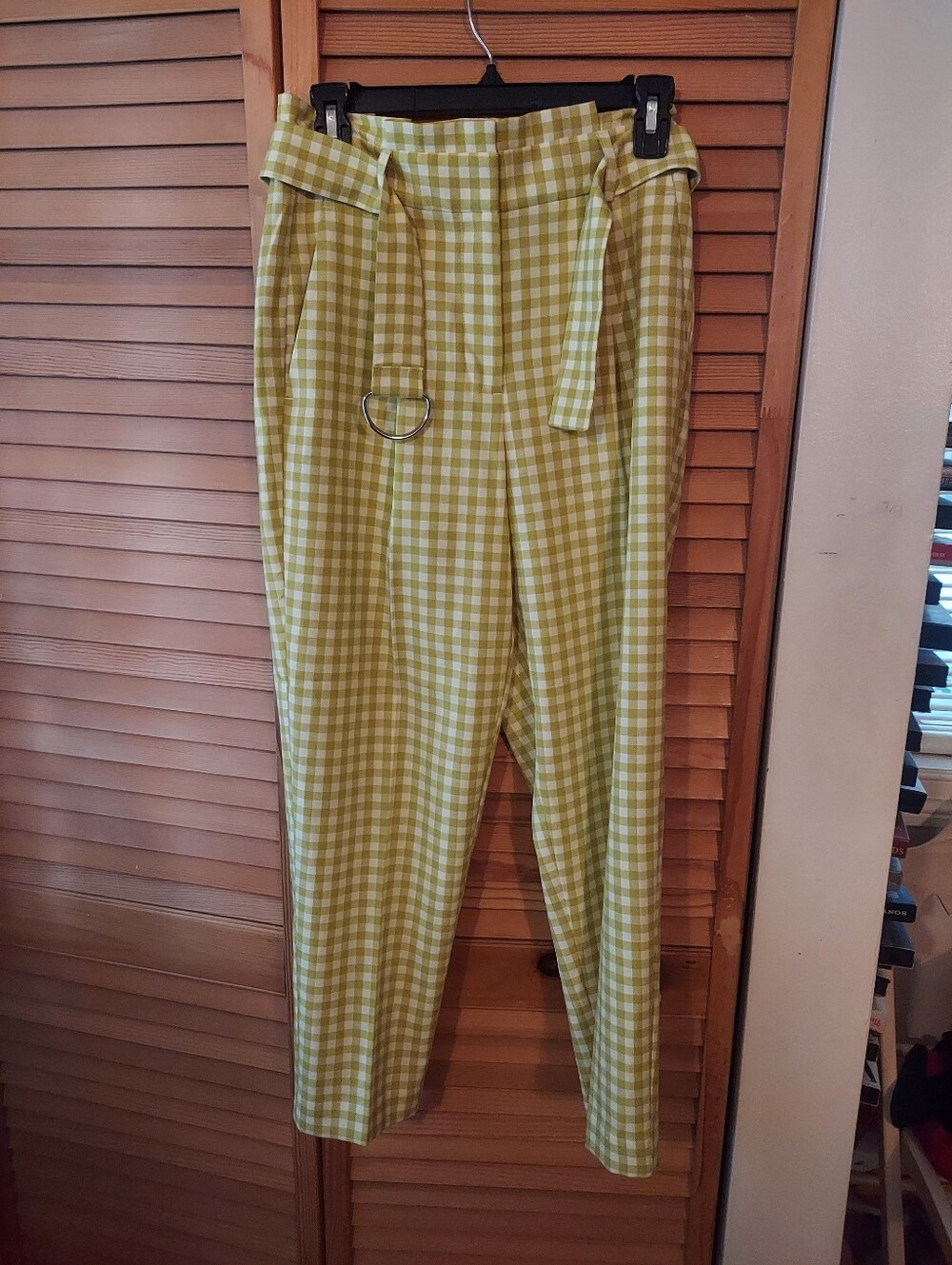 Ann Taylor Pants Women's 0 Belted Checkered Formal Evening Career Office